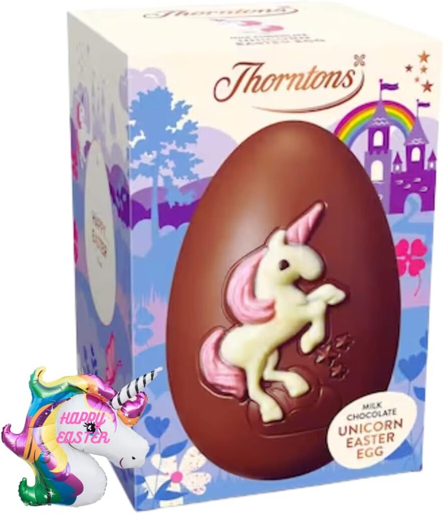 Thorntons Medium Kids Unicorn Easter Egg - 151g - Thornton Unicorn Easter Egg with ThorntonsMilk Chocolate Egg - Easter Gifts for kids & Easter Egg Hunt with EasterGift Tag - Thorntons Easter 2026
