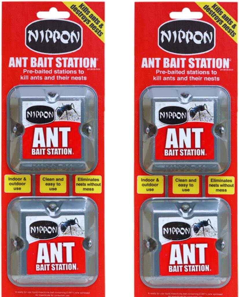 2 x Nippon Ant Bait Station Twin - nippon ant killer Ant Bait Station outdoor, ant nest killer bait stations - Ant traps indoor also use as Ant control for home & garden TJMolten