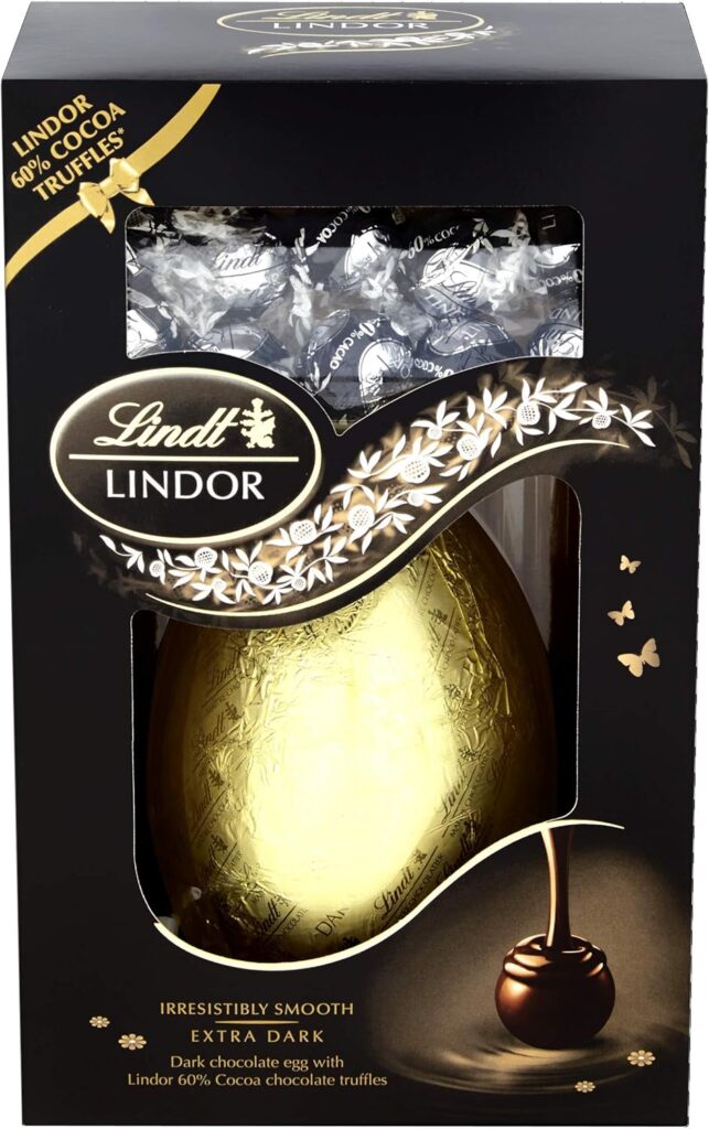 Lindt Lindor Dark Chocolate Egg and 60 Percent Dark Chocolate Truffles, 285 g
